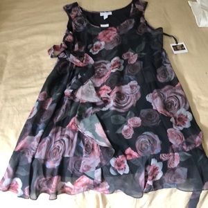 Rose ruffle dress
